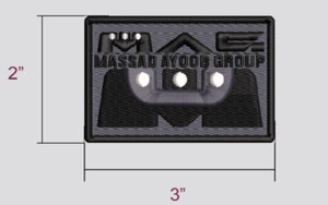 Massad Ayoob Group Hat/Arm Patch,  Hook Backing, Grey or Tan Field - Picture 1 of 4
