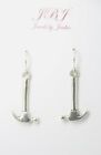 Hammer Earrings Construction Dangle .925 Sterling Silver Hooks Pewter Charms