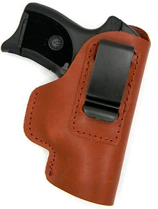 Right Hand Brown Leather IWB AIWB Inside Pants Holster for COMPACTS - Choose Gun - Picture 1 of 6