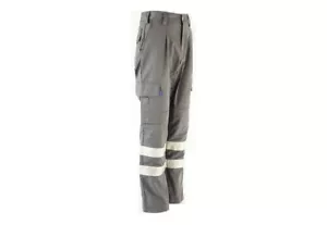 Pantalone da lavoro Bonn 2000 grigio ardesia - bianco reflex - con ginocchiere - Foto 1 di 10