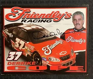 SIGNED Derrike Cope #37 - Friendly's Racing 10x8" Racing Promo Card FVF 7.0 - Picture 1 of 2