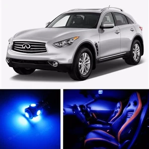 20x LED Blue Light Interior Package Kit for Infiniti Fx35 Fx37 Fx50 or Qx70 - Picture 1 of 8
