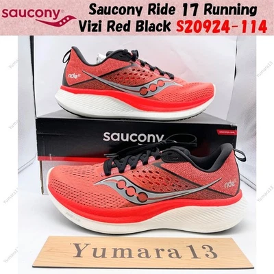 Taille homme Saucony Ride 17 Running Vizi rouge noir S20924-114 - Photo 1/4