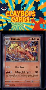 Blaziken SV10: Destined Rivals Pokemon 042/182 Holo Rare NM+ - Picture 1 of 2