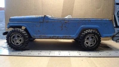 Tonka Toy Jeep Dispatcher Jeepster Blue White 1960s Vintage Pressed Steel USA - Image 1 of 4
