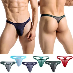Hombres Bikini Traje de baño Traje de baño Ropa de playa Ropa interior Suave y delgado Calzoncillos de natación LO ÚLTIMO - Imagen 1 de 22