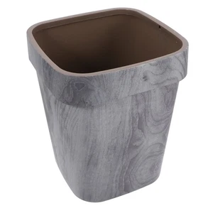 Bidone Della Spazzatura Con Venature Legno Ufficio Pattumiera Cucina - Foto 1 di 12