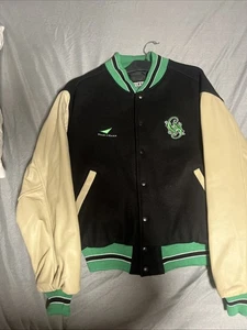 Some 90s Vintage Leather/Wool Varsity Letterman, Size Large - Picture 1 of 5