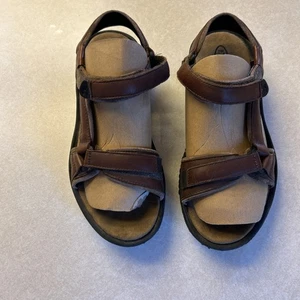 Teva Sandalia Mujer 10 Cuero Senderismo Exterior Trail Zapato Ajustable Marrón 6328 - Imagen 1 de 7