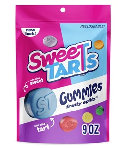 SweeTARTS Gummies Fruchtiger Splitz, Süßigkeiten, Süß und Herb, Wiederverschließbarer Beutel, 9 Unzen - Bild 1 von 4