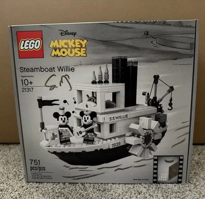 Steamboat S.S. Willie LEGO Ideas 21317 Brand NIB Autographed - Image 1 of 4