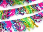3 yards Colorful Rainbow 1.5" Fringe Lace Trim/Trimming/Sewing/Dress/Color T175