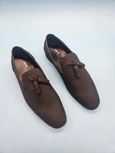 ASOS DESIGN mocassini uomo eleganti casual BLAC ecopelle scamosciata con nappa scarpe US taglia 9 - Foto 1 di 12