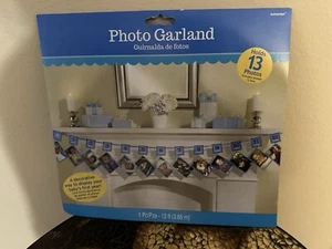 Birthday Boy Photo Garland First Party Supplies Decorations Hanging - Picture 1 of 7