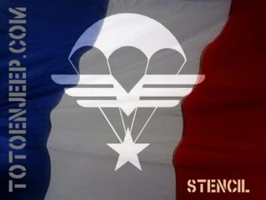 POCHOIR STENCIL MARQUAGE 6CM CASQUE FFL 2DB FRENCH 3 TAP US .jeep willys dodge - Foto 1 di 1