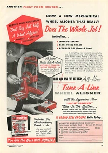 Service Station Magazine Print Ad HUNTER Tune-A-Line Wheel Aligner 1963 Missouri - Imagen 1 de 1