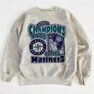 Vintage 1995 Seattle Mariners MLB crewneck sweatshirt ash AN13500 - Picture 1 of 2