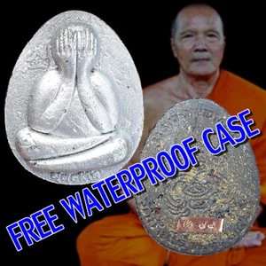 KOSTENLOSE wasserdichte Hülle echtes thailändisches Amulett Phra PID TA Jumbo LP TANGA PIDTA Reichtum - Bild 1 von 24