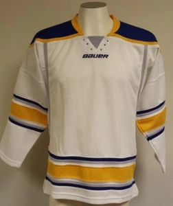 Bauer 800 Uncrested NHL Hockey Jersey YouthLarge Buffalo SabresWhite - Picture 1 of 6