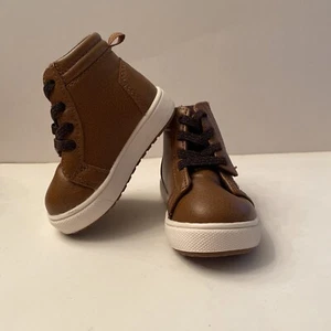 Wonder Nation Toddler Size 2 Brown Boots High Tops Shoes Sneakers - Picture 1 of 5