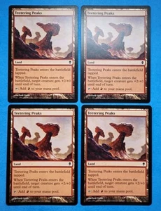 4x Teetering Peaks Zendikar 2009 Mtg Magic Gathering Card Red Mountain Land 226 - Picture 1 of 4