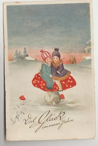 TSCHECHOSLOWAKEI, EINE NEUJAHRSKARTE, 1938, GEBRAUCHT - Bild 1 von 2