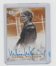 WALKING DEAD HUNTERS & THE HUNTED MELISSA MCBRIDE/CAROL AUTOGRAPH CARD #/99!