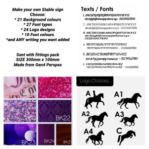 Make Your Own Design Horse Stable Sign Personalised logo, font, text & colours - Picture 1 of 12