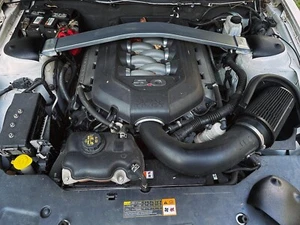 Mustang 2005-2014 negro satinado puntal torre cubiertas ajustadas 4 Boss Brace (sin logotipo) - Imagen 1 de 15