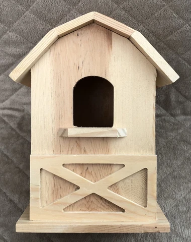 2013 Unfinished 7-1/2" Tall Birdhouse Barn Door Style Woodline Works 64583 Cover