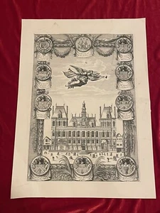 1723 Large French Engraving DU LOUVRE. L'Hotel Paris: Jean Frosne Original - Picture 1 of 7