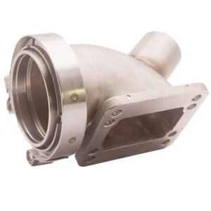 2.5" V-band 90 Degree Cast Turbo Elbow Adapter Flange Clamp Flange for T3 T4  - Picture 1 of 12