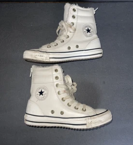 Converse CT Hi Rise Leather Boots Hi X (653389C) Junior Size 1 Back Zipper - Imagen 1 de 8