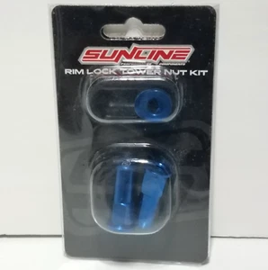 Sunline 29-06-001 Blue Closed Nut Design Aluminum Rim Lock Tower Nut/Spacer Kit - Picture 1 of 6