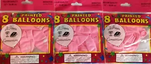 Mi Primera Comunión rosa 12" Ballons, globos 24 pcs - Picture 1 of 1
