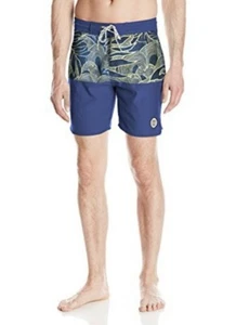 New Drift the 7 Seas Mens Board Shorts Swim Trunks Retro Waves Sz 32 38 NWT - Picture 1 of 7