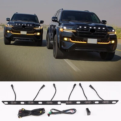 For Toyota Land Cruiser 200 LC200 Upgrade Front Grille Wide Light Accessories - Image 1 of 4