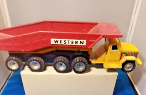 Vtg 18 wheel dump truck , Western Alps , Japan tin friction , working lift - Picture 1 of 9