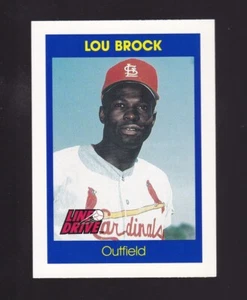 1991 Line Drive Lou Brock #24 St Louis Cardinals - Picture 1 of 2