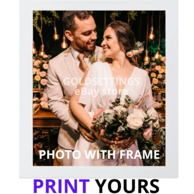 8X10" PHOTO w/ WOOD FRAME PRINT YOUR OWN PICTURE PORTRAIT CUSTOM ART POSTER wt