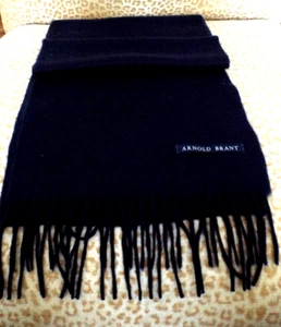 NUEVO***BUFANDA ARNOLD BRANT Cachemira Larga 60 X 11 Negra!! - Imagen 1 de 3
