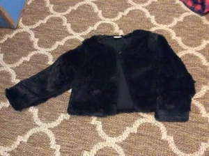 Zara Girls Faux Fur Holiday Jacket Size 7/8 - Picture 1 of 2