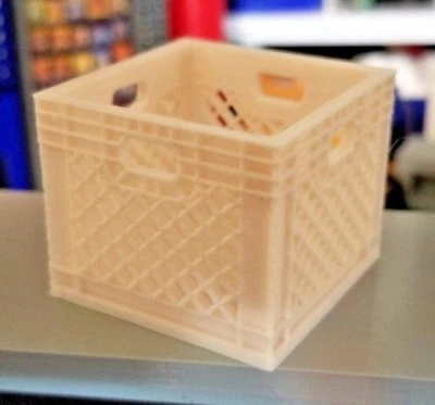 Mini accesorios RC 1/10 escala beige juguete cajón de leche camión sobre orugas garaje Foto 1 de 4