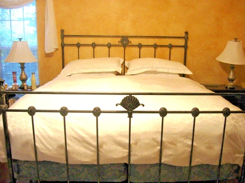 Vintage Ornate Cast Iron Headboard Footboard Rails Bed Frame King Size Cover