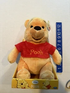 Disney Winnie the Pooh 14" sitting Plush Stuffed Toy - Just Play - New! - Picture 1 of 11