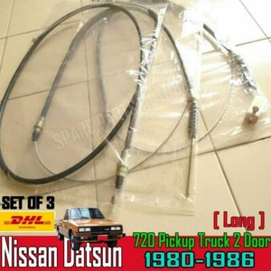 FIT NISSAN DATSUN PICKUP 720 UTE 80-89 LONG WHEEL BASE NEW HAND BRAKE CABLES SET - Picture 1 of 6