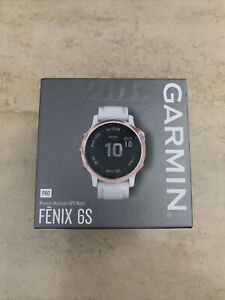 Garmin Fenix 6S Pro Reloj GPS 42mm Caja con Blanco Silicona Correa - Blanco con