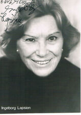Ingeborg Lapsien, original Autogramm auf Autogrammkarte, verstorben