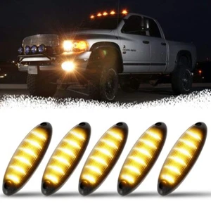 5Pcs Cab Top Roof Marker Lights 12LED For Freightliner Cascadia 2008-up Amber - Picture 1 of 12