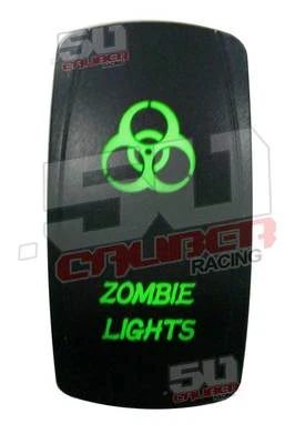 Interruptor basculante Zombie verde para Ranger RZR Maverick Commander Viking Teryx UTV Foto 1 de 4